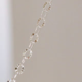 Flattened Textured Oval Chain - Sterling Silver