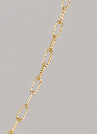Gold chain necklace close-up