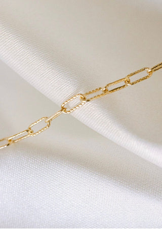 Gold link chain necklace