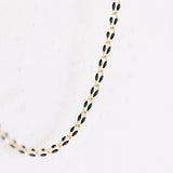 Gold Enamel Chain in Black