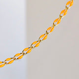 Gold Enamel Chain in Orange