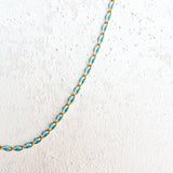 Gold Enamel Chain Baby Blue