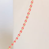 Gold Enamel Chain in Fuchsia