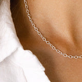 Textured Oval Chain - Sterling Silver