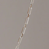 Diamond Cut Linked Paperclip - Sterling Silver