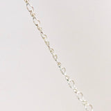 Diamond Curb- Small - Sterling Silver