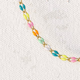 Gold Enamel Rainbow Chain