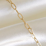 Flat Oval Paperclip Chain - Small - GF