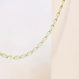 Gold Enamel Chain in Mint