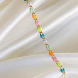 Gold Enamel Rainbow Chain