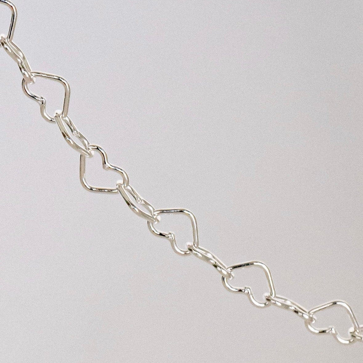 Silver heart chain necklace