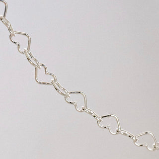 Silver heart chain necklace