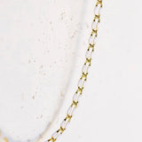 Gold Enamel Chain in White