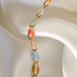 Gold Enamel Chain Tropic