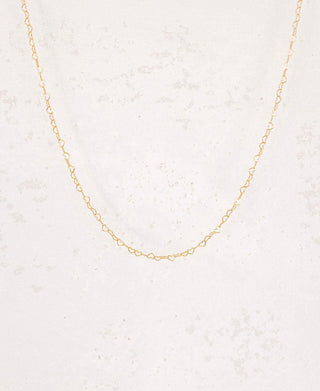 Gold heart chain necklace