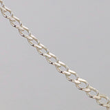 Chunky Flattened Curb - Small - Sterling Silver