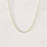 Gold Enamel Chain in White