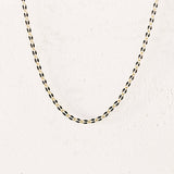 Gold Enamel Chain in Black