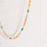 Gold Enamel Rainbow Chain