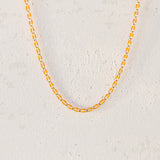 Gold Enamel Chain in Orange