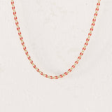 Gold Enamel Chain in Red