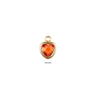 January heart charm