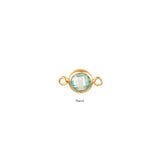 Birthstone Connector Charm - Gold Filled