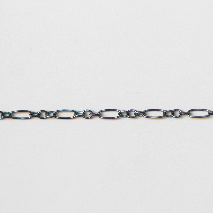 Metallic chain on a white background