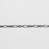 Metallic chain on a white background