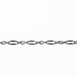 Silver chain on a white background