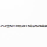 Silver chain on a white background