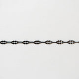 Metallic chain on a white background