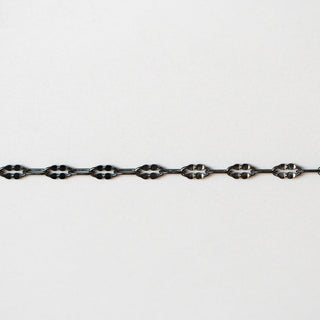 Metallic chain on a white background