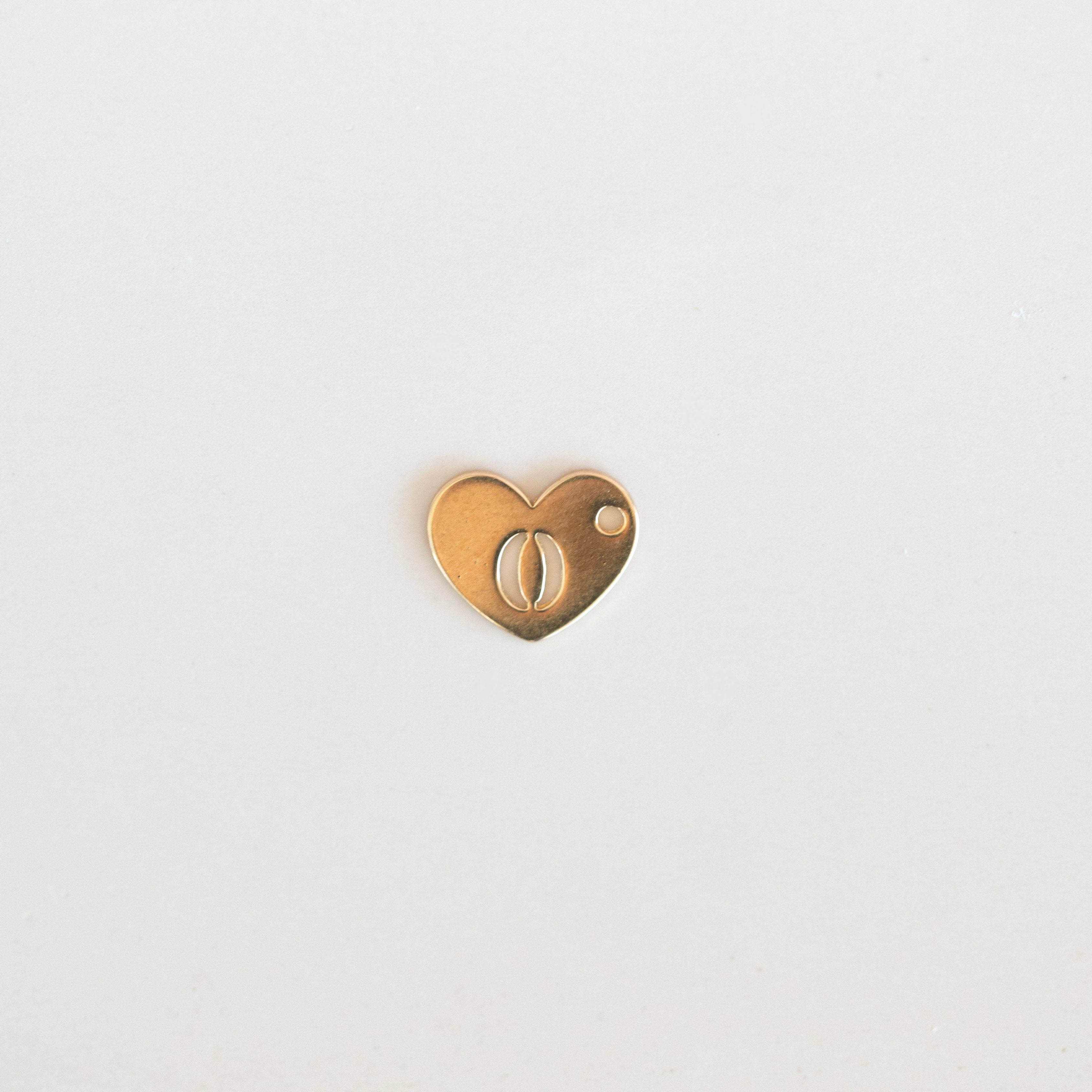 dangle number heart charm for permanent jewelry