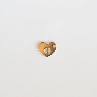 dangle number heart charm for permanent jewelry