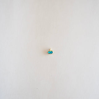 Oval Birthstone - Dangle - Gold Filled