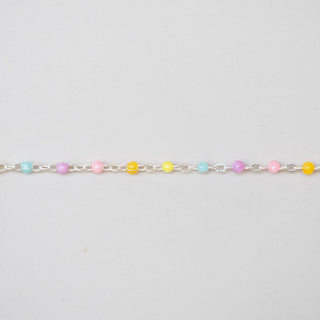colored enamel chain for permanent jewelry