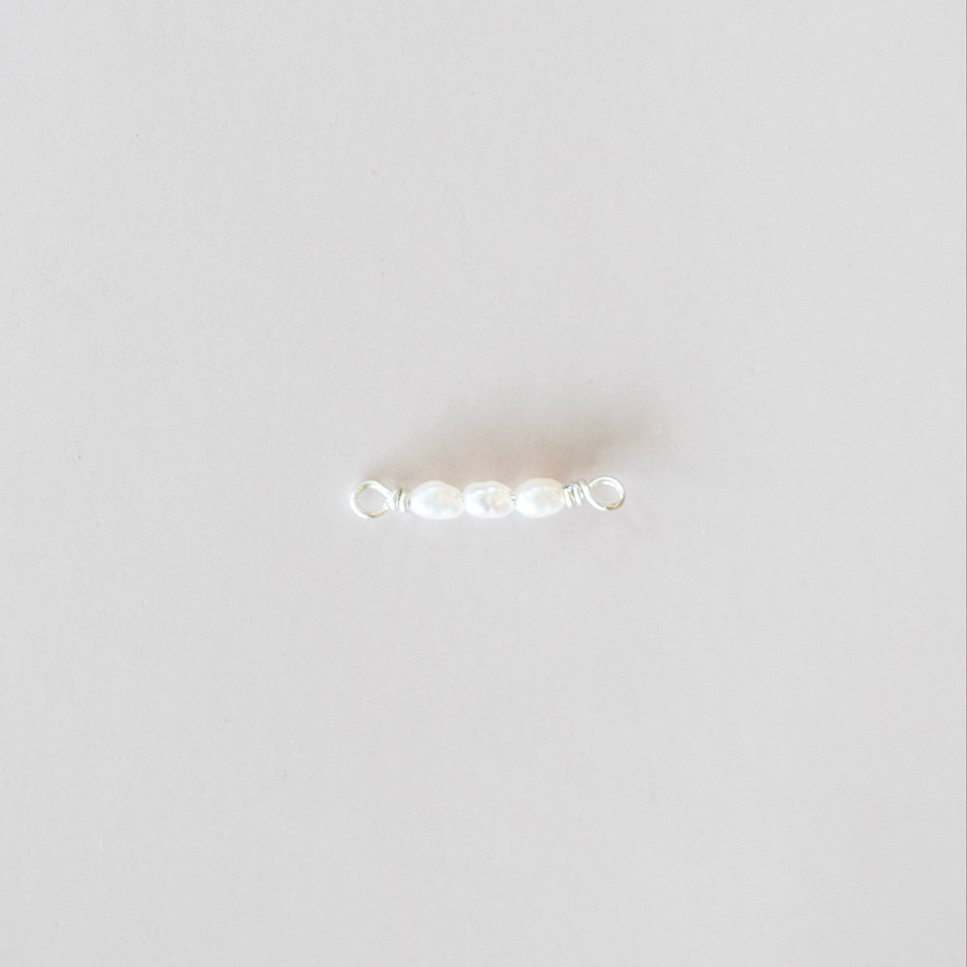 fresh water pearl connector charm for permanent jewelry