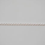 Silver chain on a light gray background