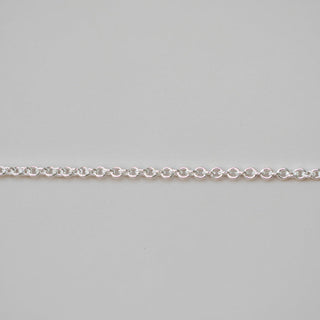 Silver chain on a light gray background