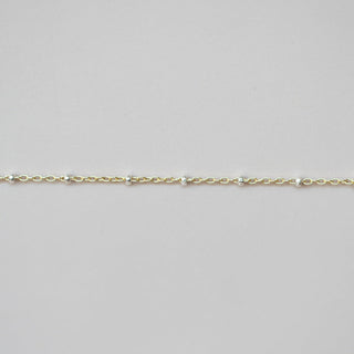 Satellite - Mixed Metal (Gold chain, Silver Beads)