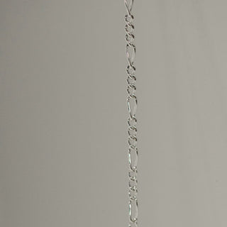 Silver figaro chain necklace