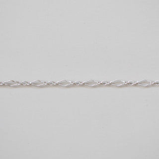 silver chain for permanent jewelry - diamond triple link