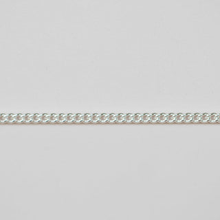 Chunky Flattened Curb - Medium - Sterling Silver