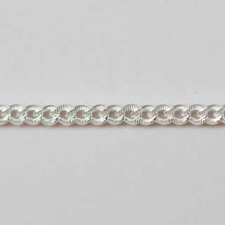 Knurled Curb - Sterling Silver