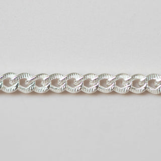 Knurled Curb - Sterling Silver