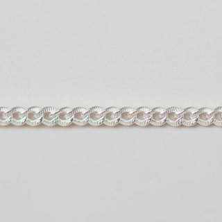 Knurled Curb - Sterling Silver