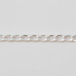 Open Curb - Large - Sterling Silver