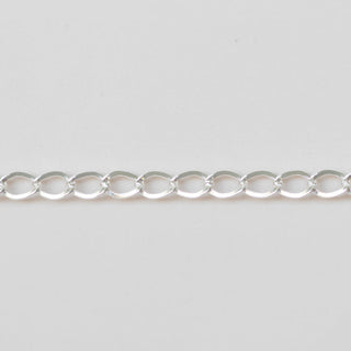 Open Curb - Large - Sterling Silver