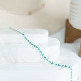 Gold Enamel Chain in Teal